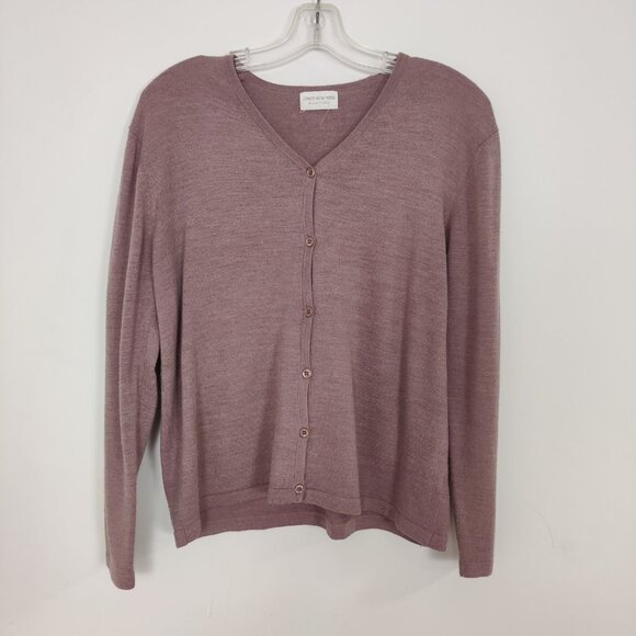 Jones New York Essentials Women's Cardigan Size M / L Mauve Taupe Casual Office - Picture 1 of 7